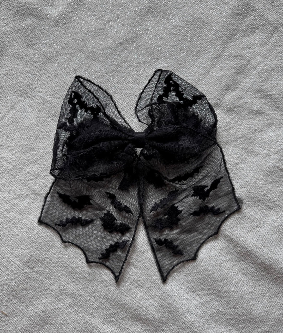 Black Bats Mesh Bow