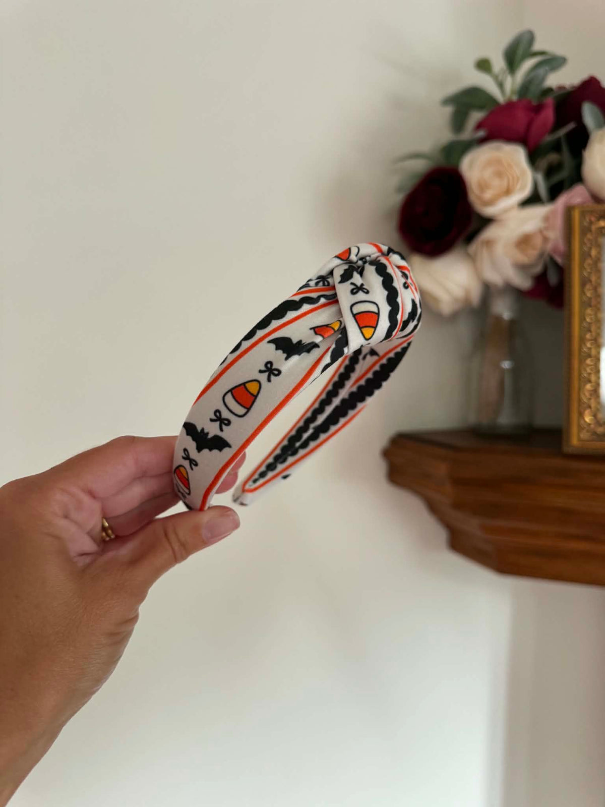 Candy Corn & Bats Headband