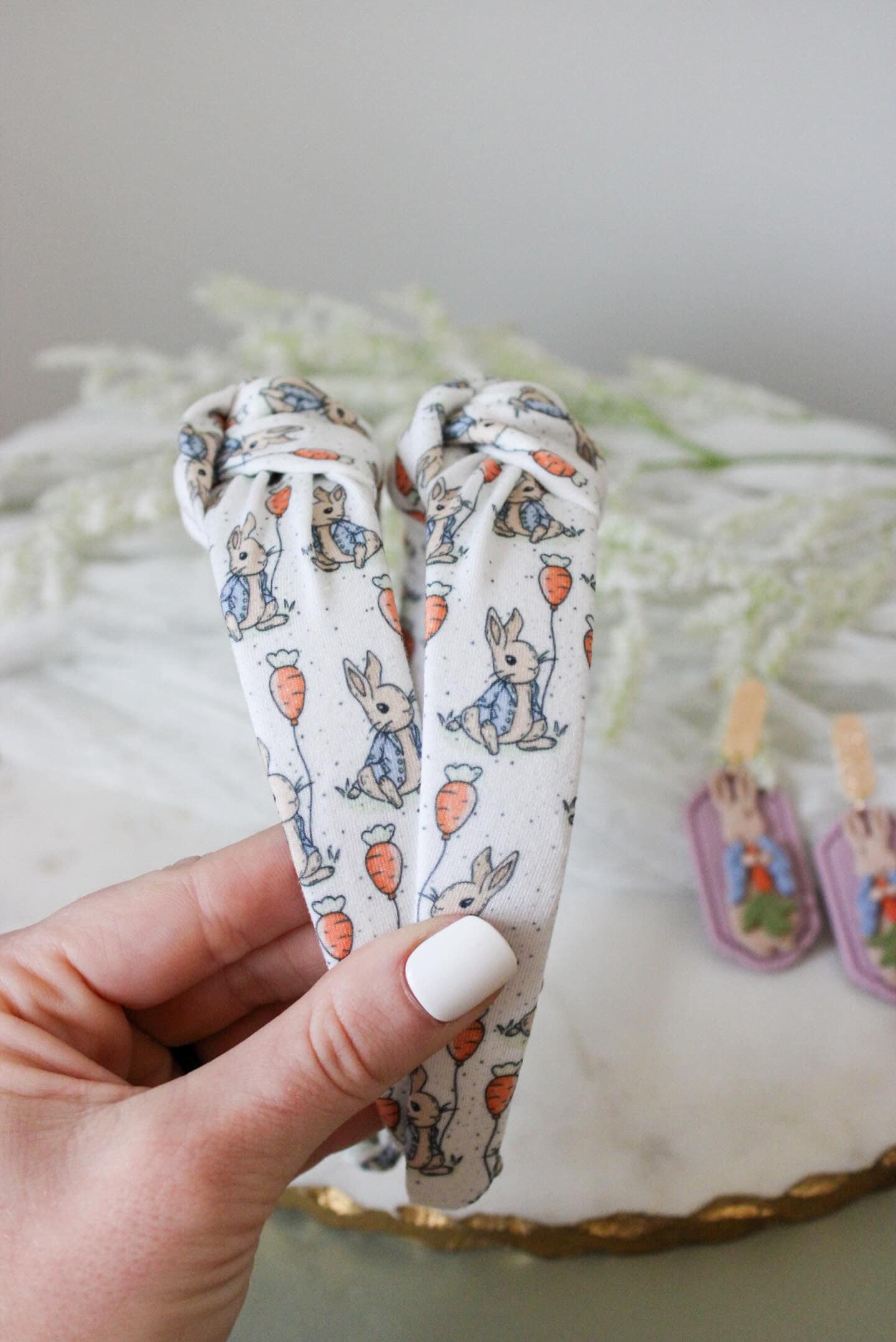 Peter Rabbit Headband, Hard Headband, Easter Headband, Bunny Headband, Brynnbands