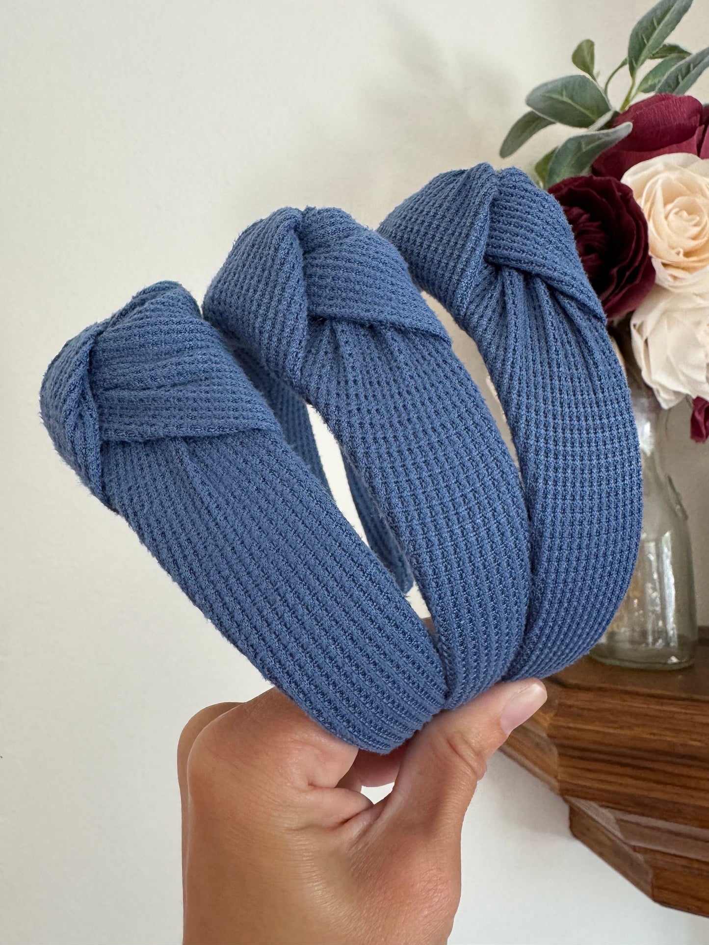Blue Thermal Top Knot