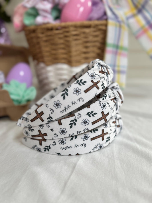 Easter Crosses Headband, Hard Headband, Easter Headband, Easter Basket Gifts, Hard Headband, Brynnbands