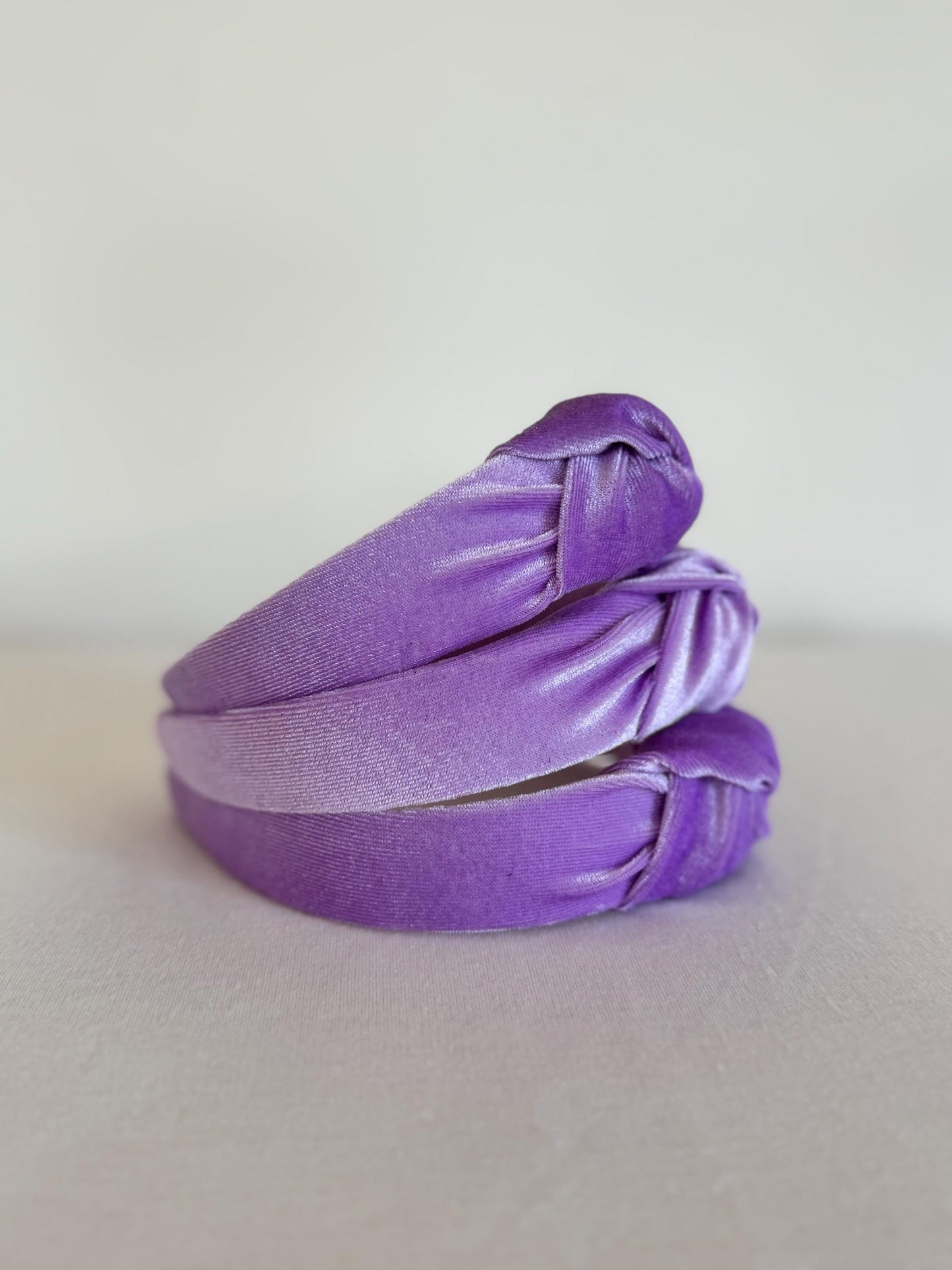 Lilac Velvet Top Knot Headband, Brynnbands,