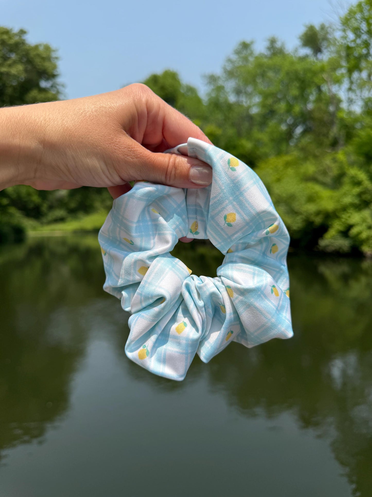 Lemon Swim Scrunchie, Pool Scrunchie