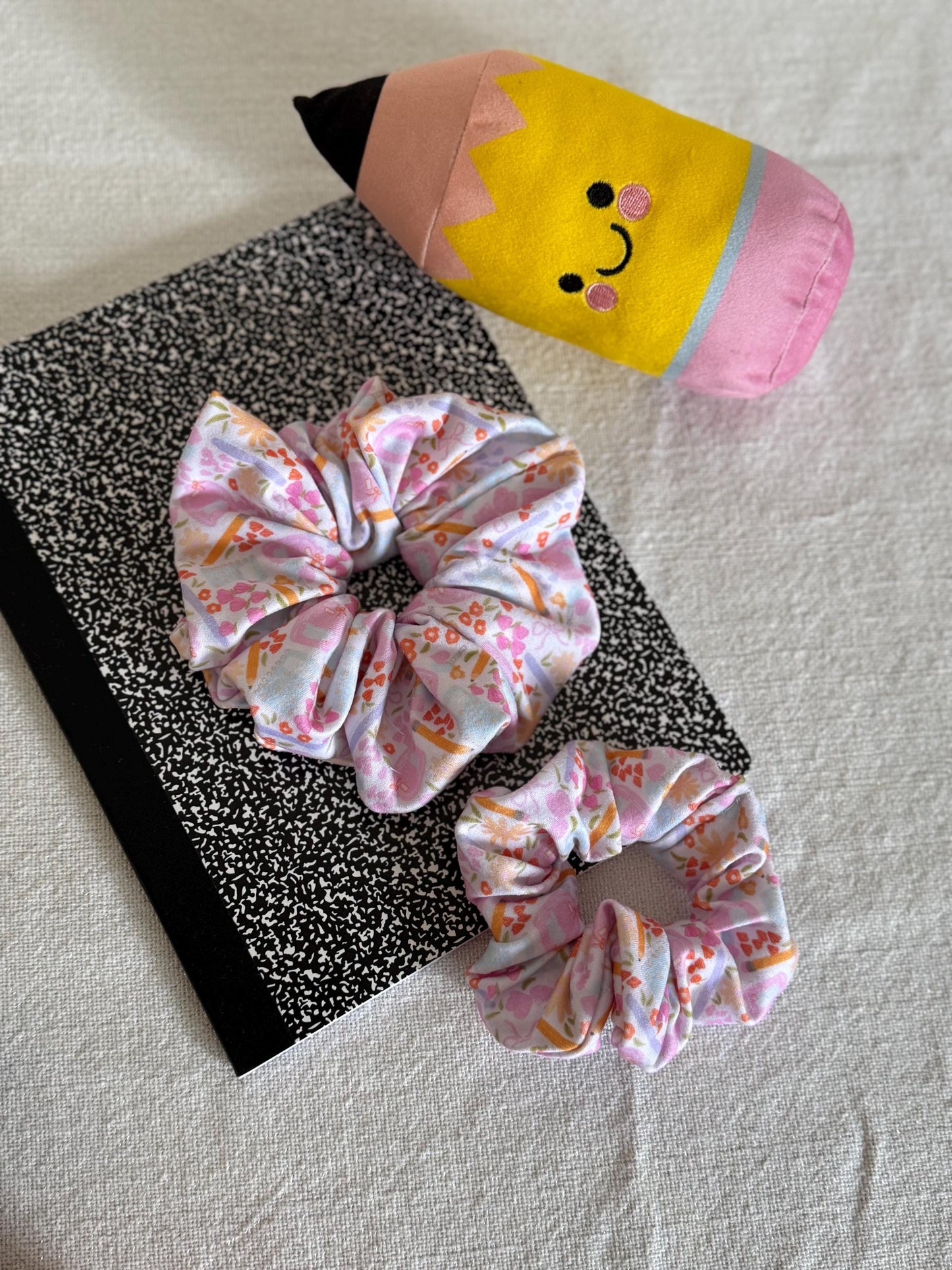 Watercolor Floral Scrunchie: Handmade Hair Accessory