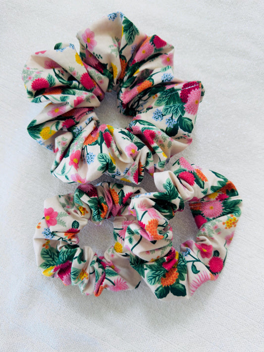 Rifle Paper Co Scrunchie, Dahlia Print Scrunchie, brynnbands