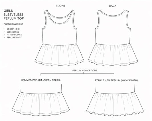 Custom Back to School Peplum Top