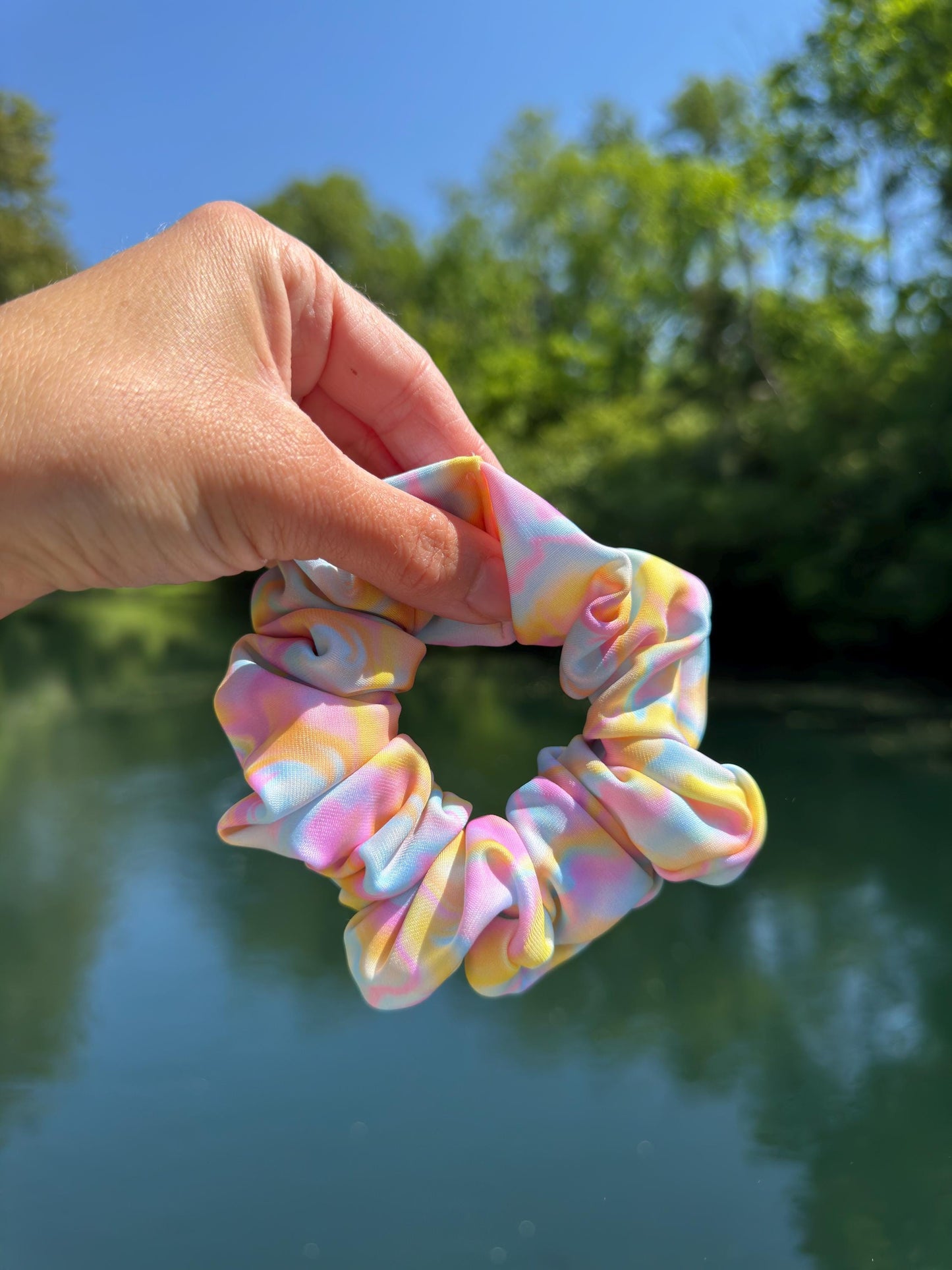 Tie dye SWIM Scrunchie, Pool Scrunchie