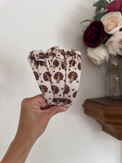 Turkey Top Knot Headband