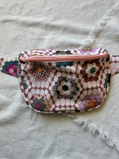 Handmade FAUX Quilt Bum Bag-Waterproof Canvas