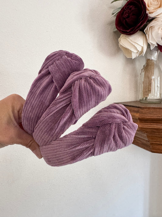 Lilac Corduroy Headband