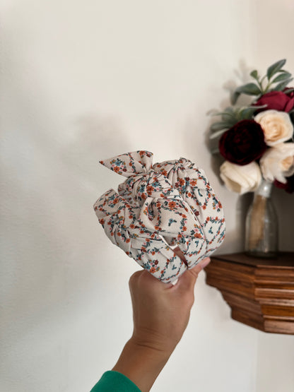 Fall Floral Top Knot Headband