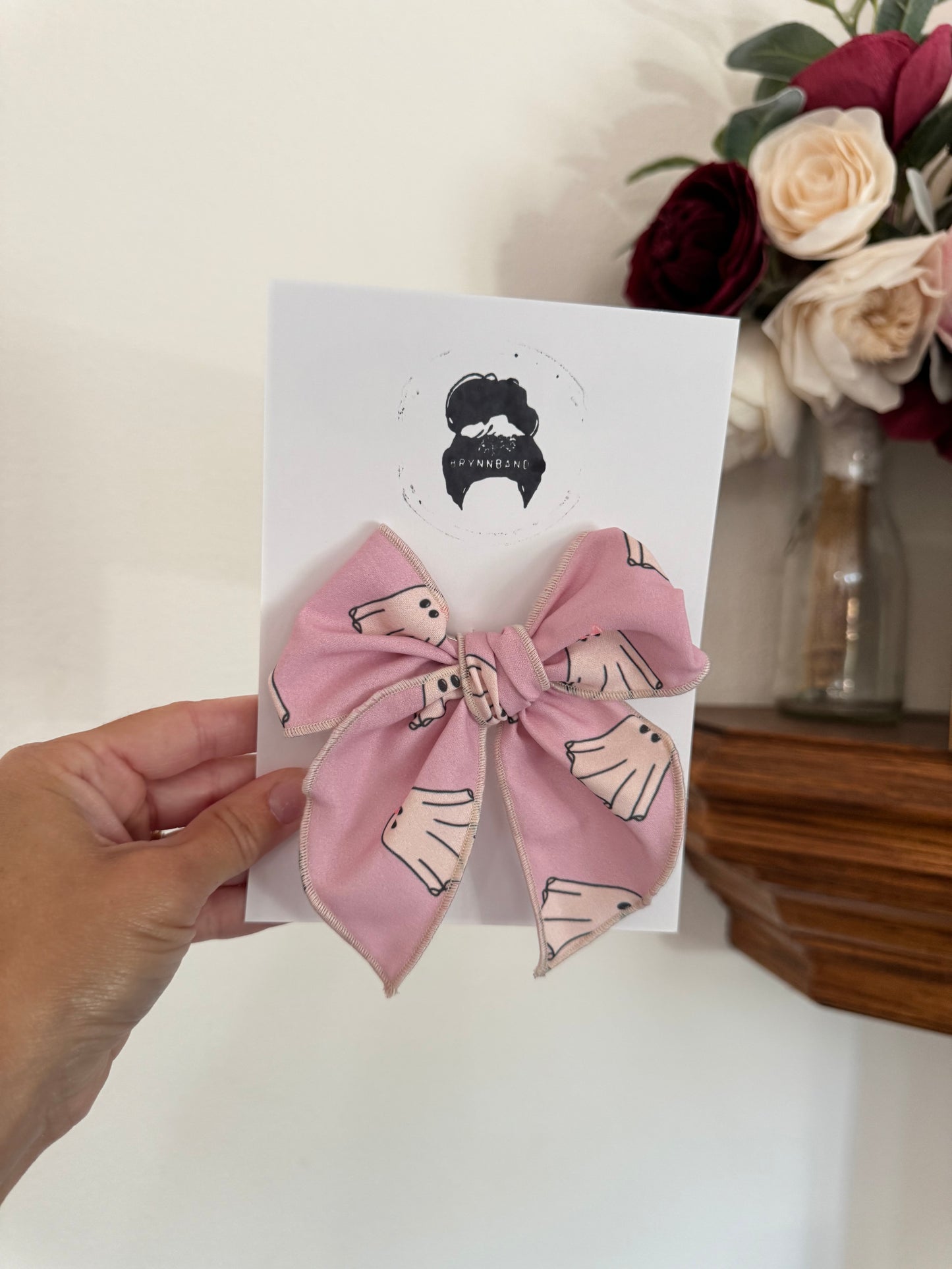 Pink Ghosts Fable Bow