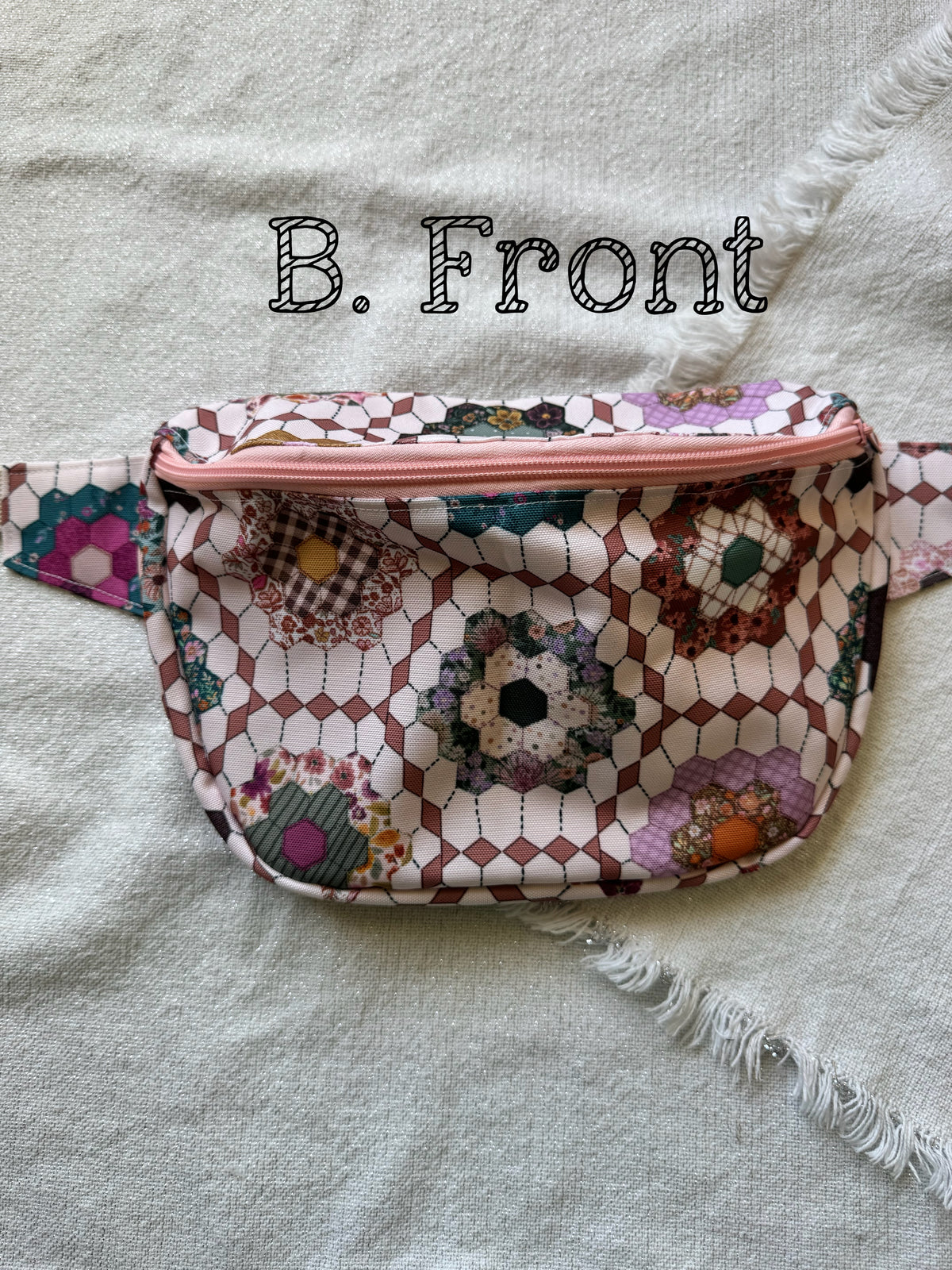 Handmade FAUX Quilt Bum Bag-Waterproof Canvas