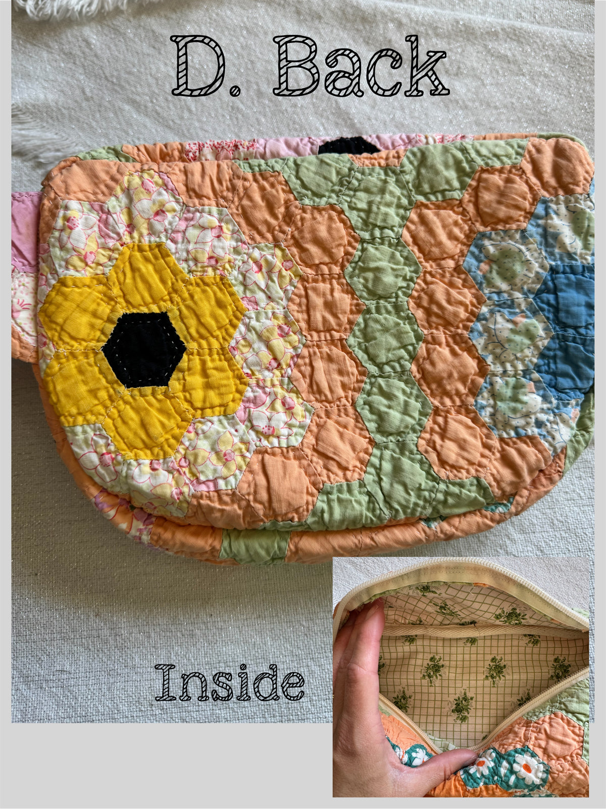 Handmade Vintage Repurposed Quilt Bum Bag