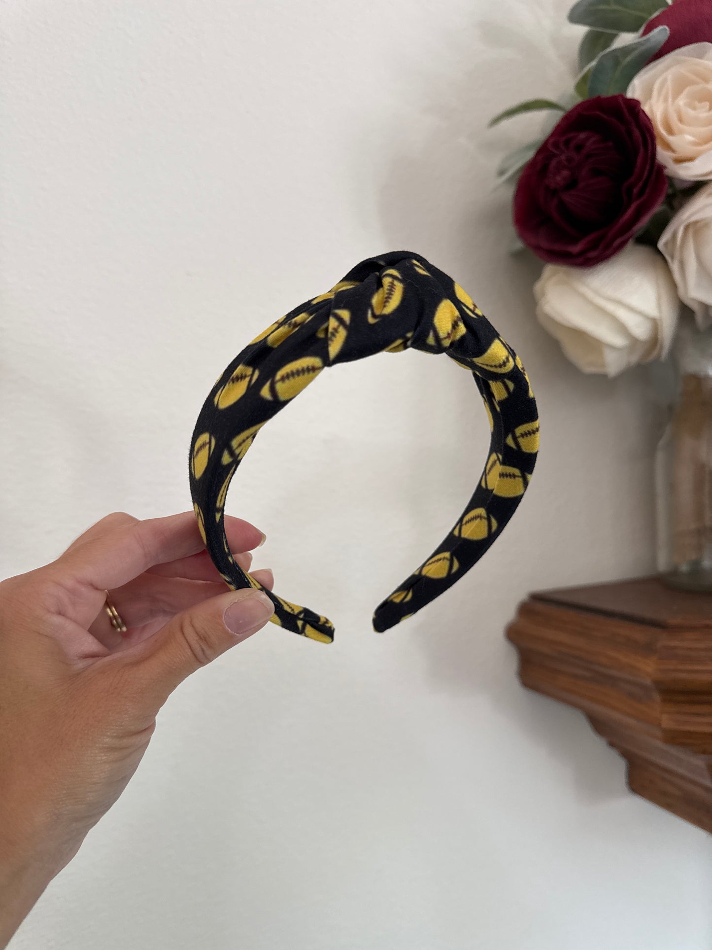 Black Gold Football Headband