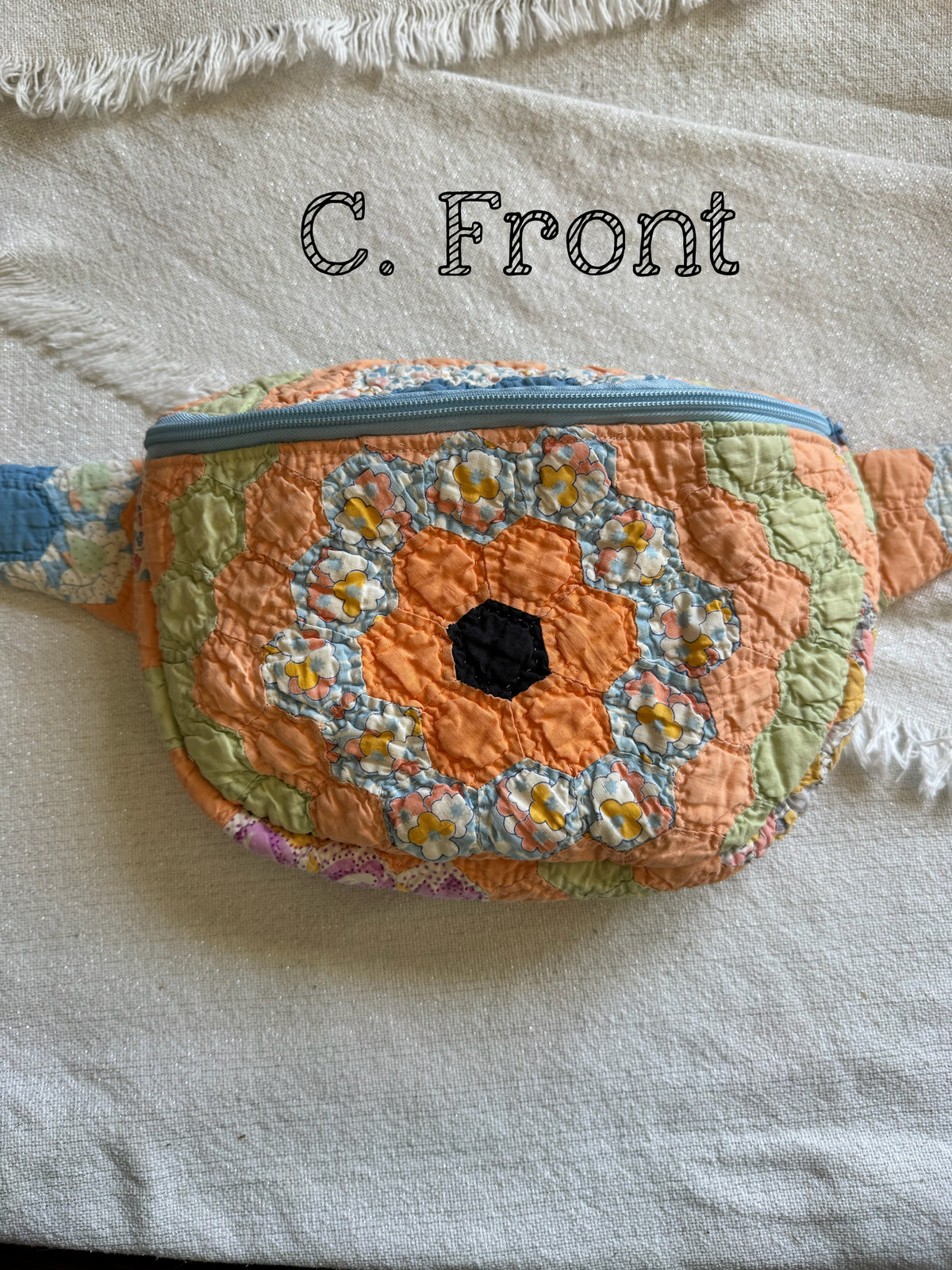 Handmade Vintage Repurposed Quilt Bum Bag