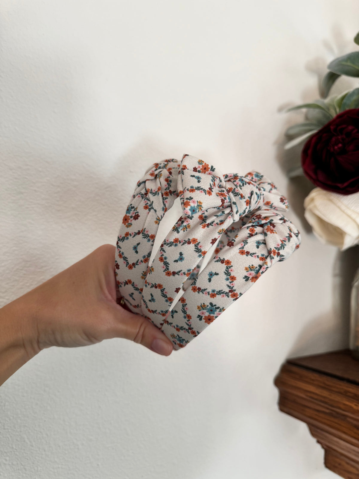 Fall Floral Top Knot Headband