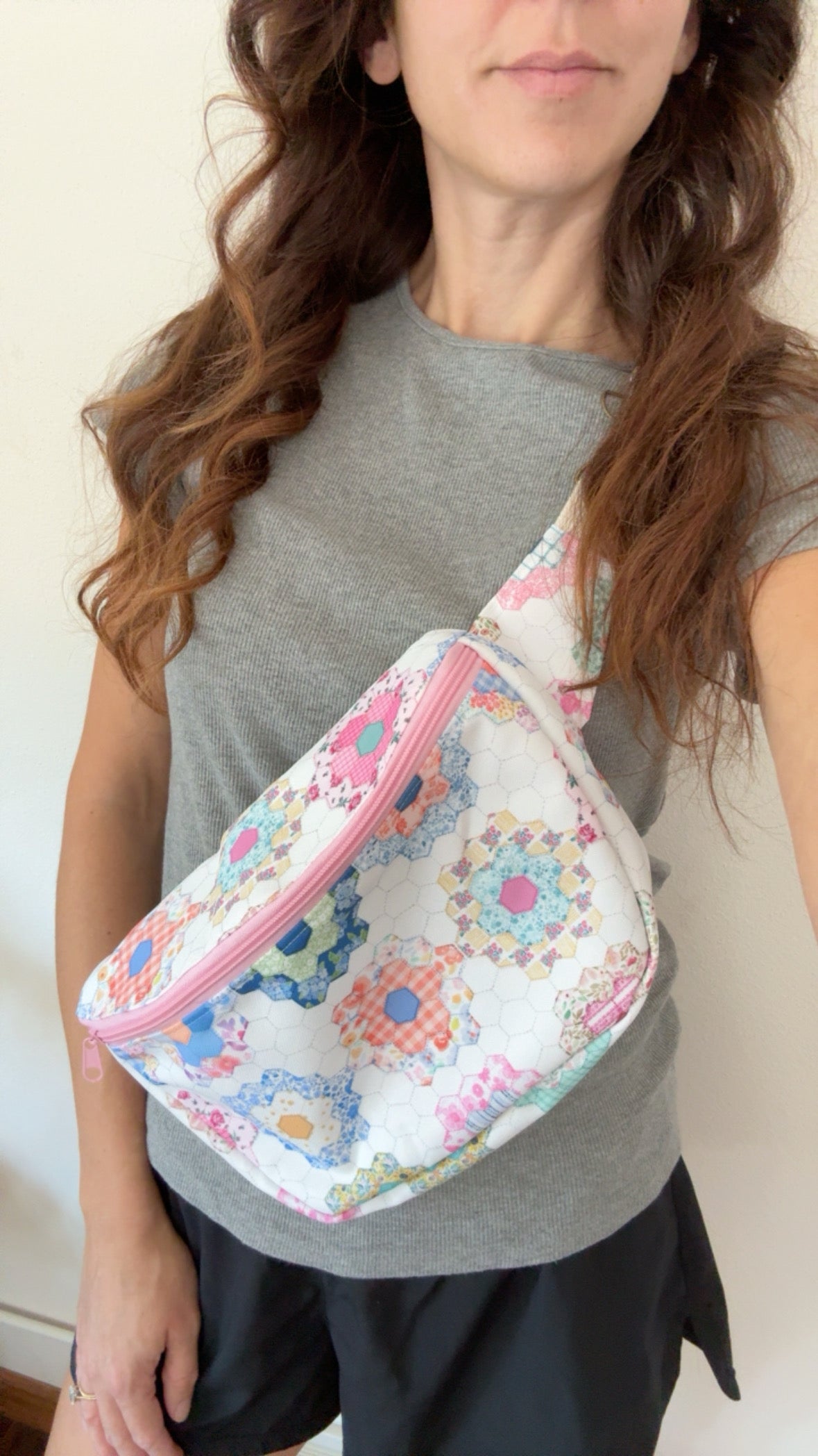 Handmade FAUX Quilt Bum Bag-Waterproof Canvas