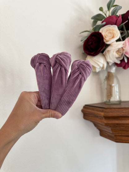 Lilac Corduroy Headband