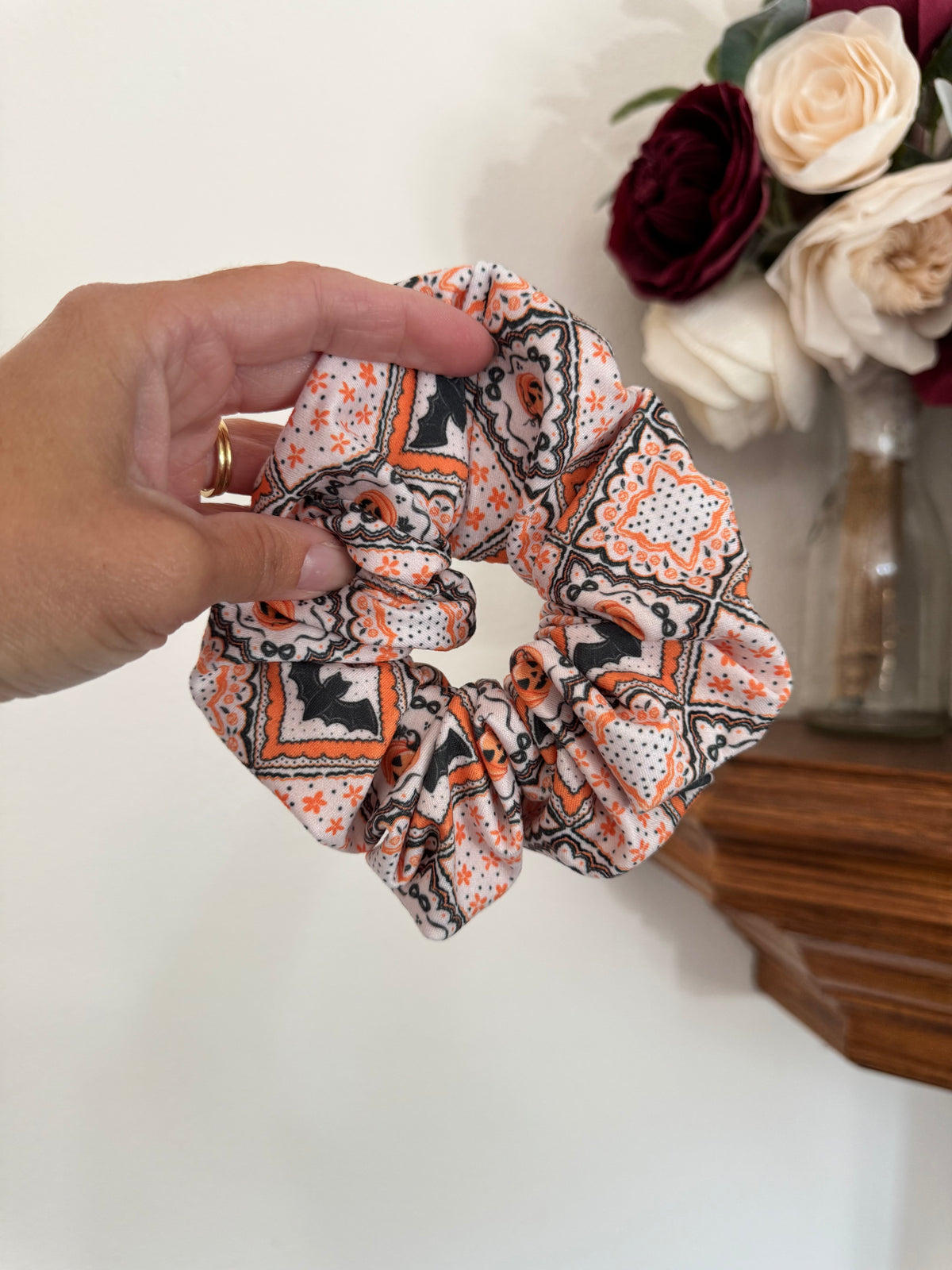 Halloween Patchwork Scrunchie