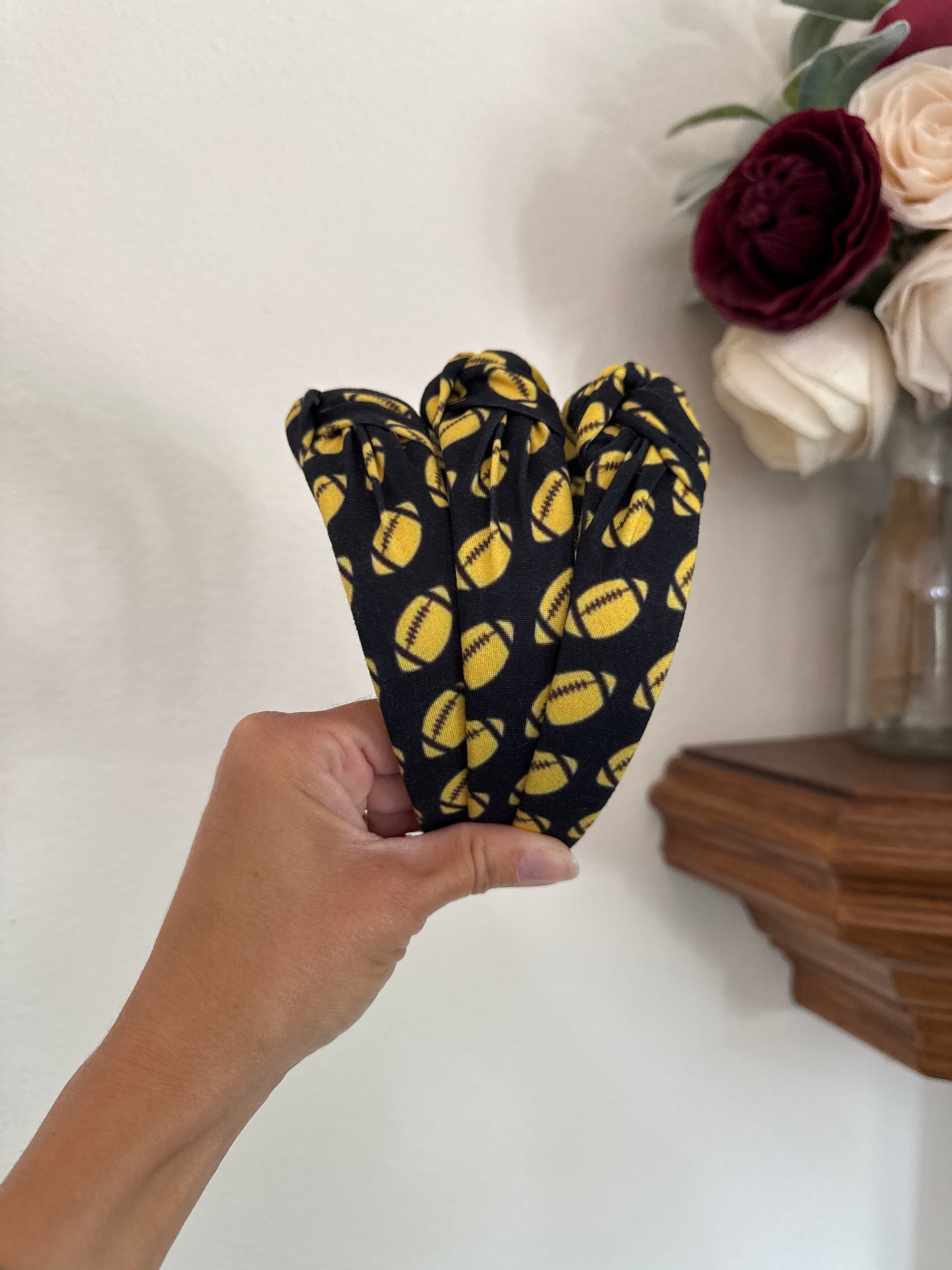 Black Gold Football Headband