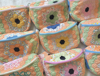 Handmade Vintage Repurposed Quilt Bum Bag