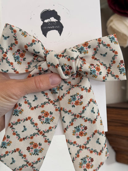 Fall Floral Floppy Bow