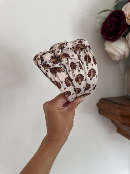 Turkey Top Knot Headband