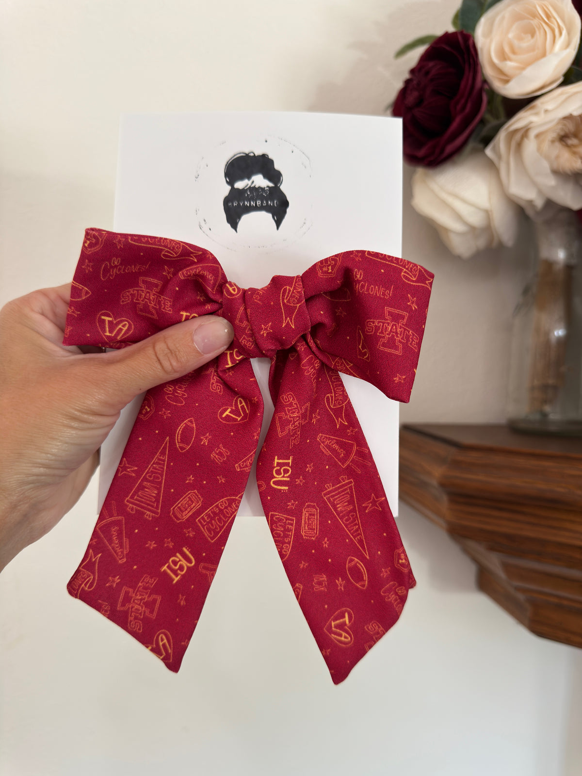 Red Yellow Floppy Bow
