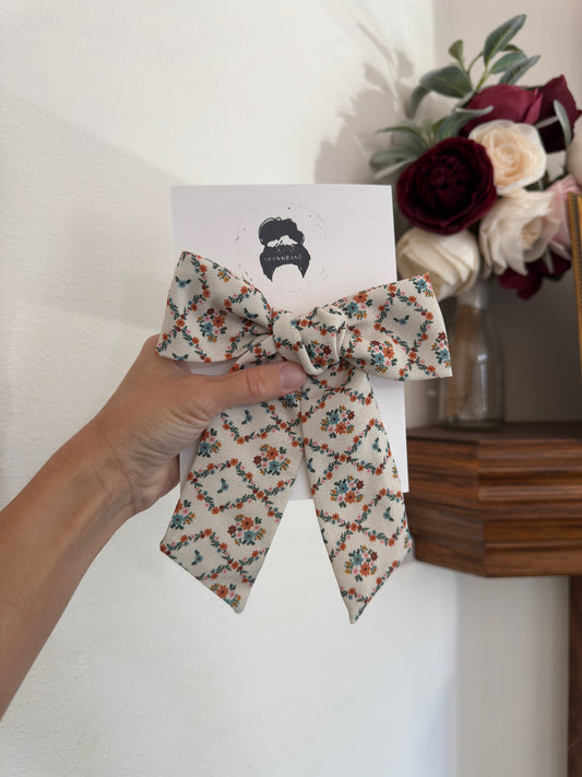 Fall Floral Floppy Bow