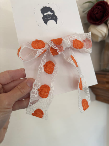 Pumpkin Lace Bow