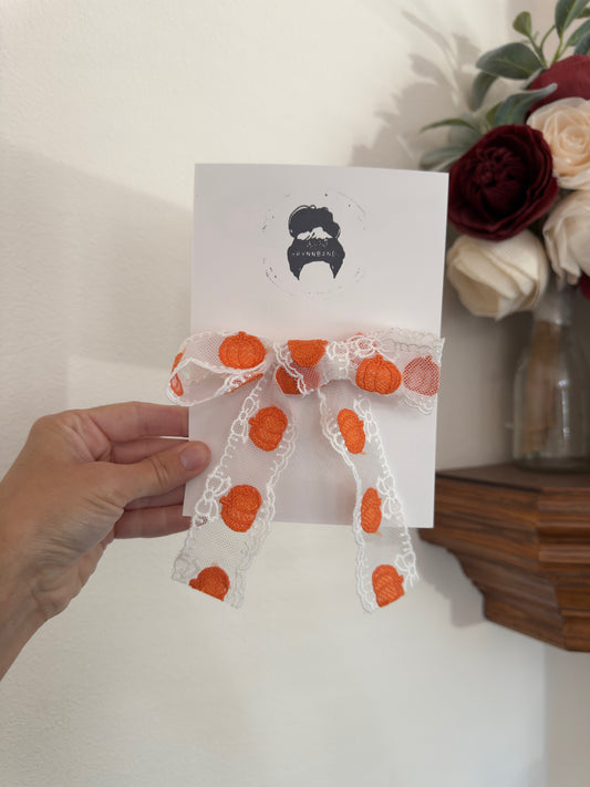 Pumpkin Lace Bow