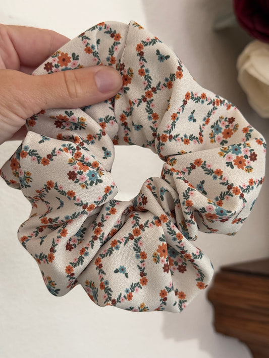 Fall Floral Scrunchies