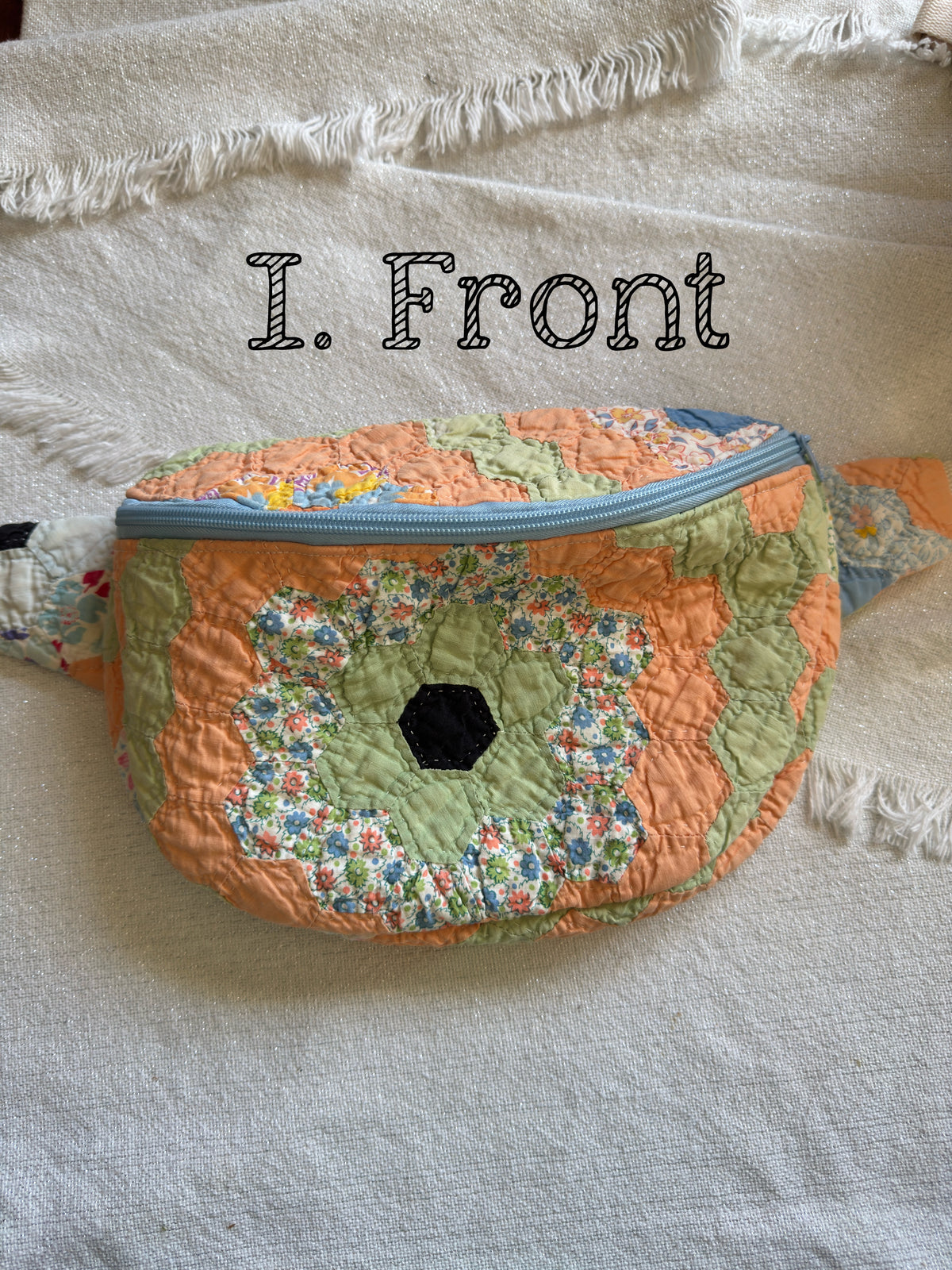 Handmade Vintage Repurposed Quilt Bum Bag