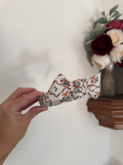 Fall Floral Top Knot Headband
