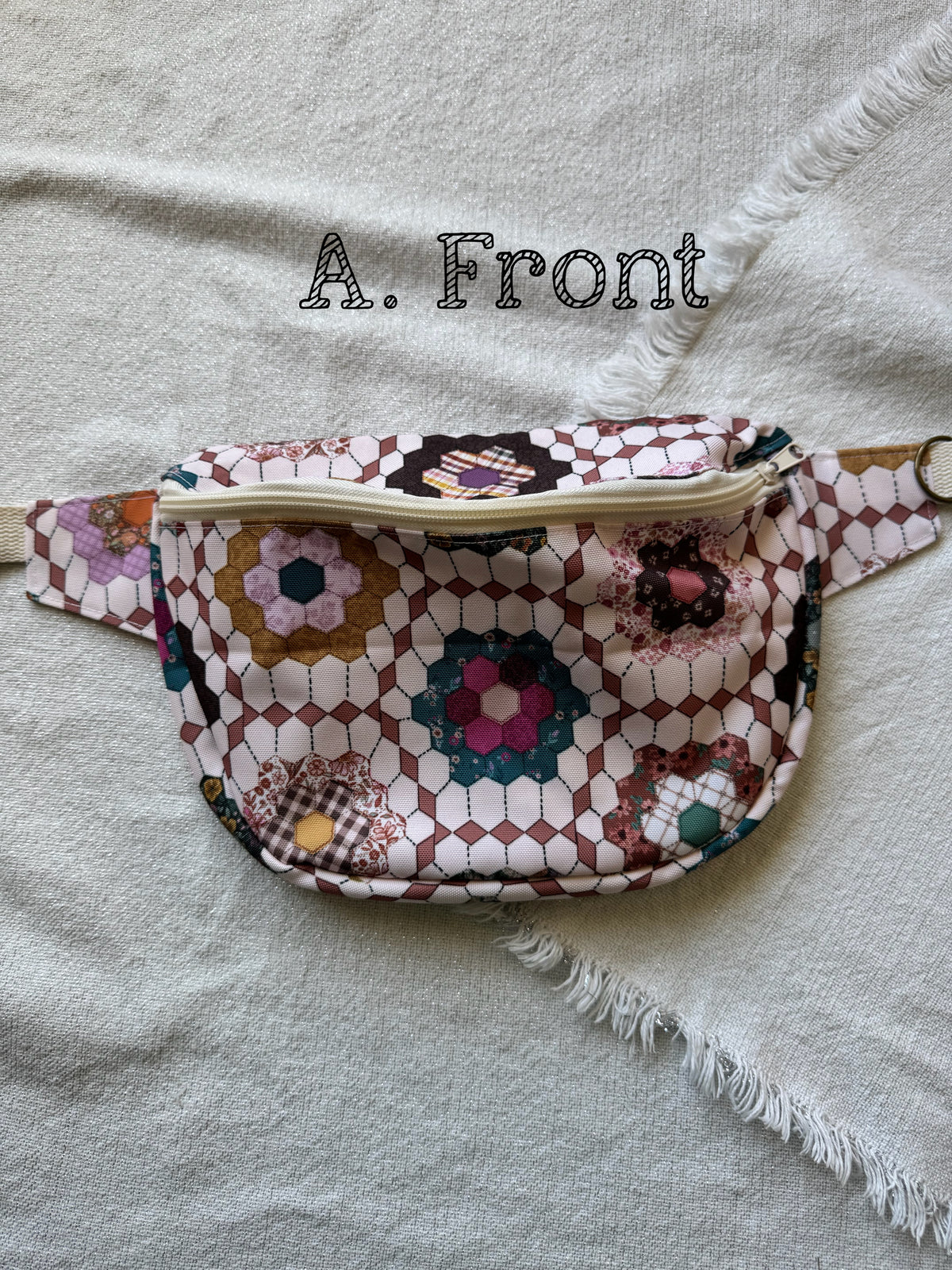 Handmade FAUX Quilt Bum Bag-Waterproof Canvas