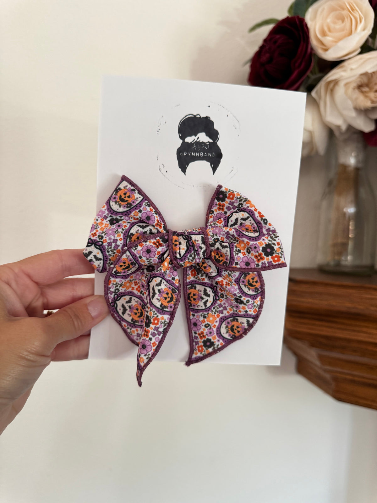 Purple Pumpkin Fable Bow