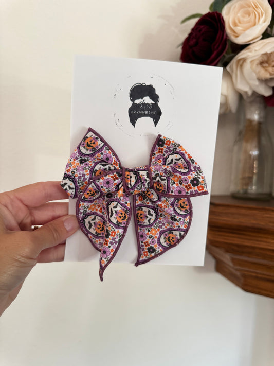 Purple Pumpkin Fable Bow