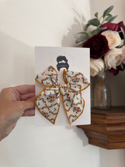 Fall Floral Fable Bow