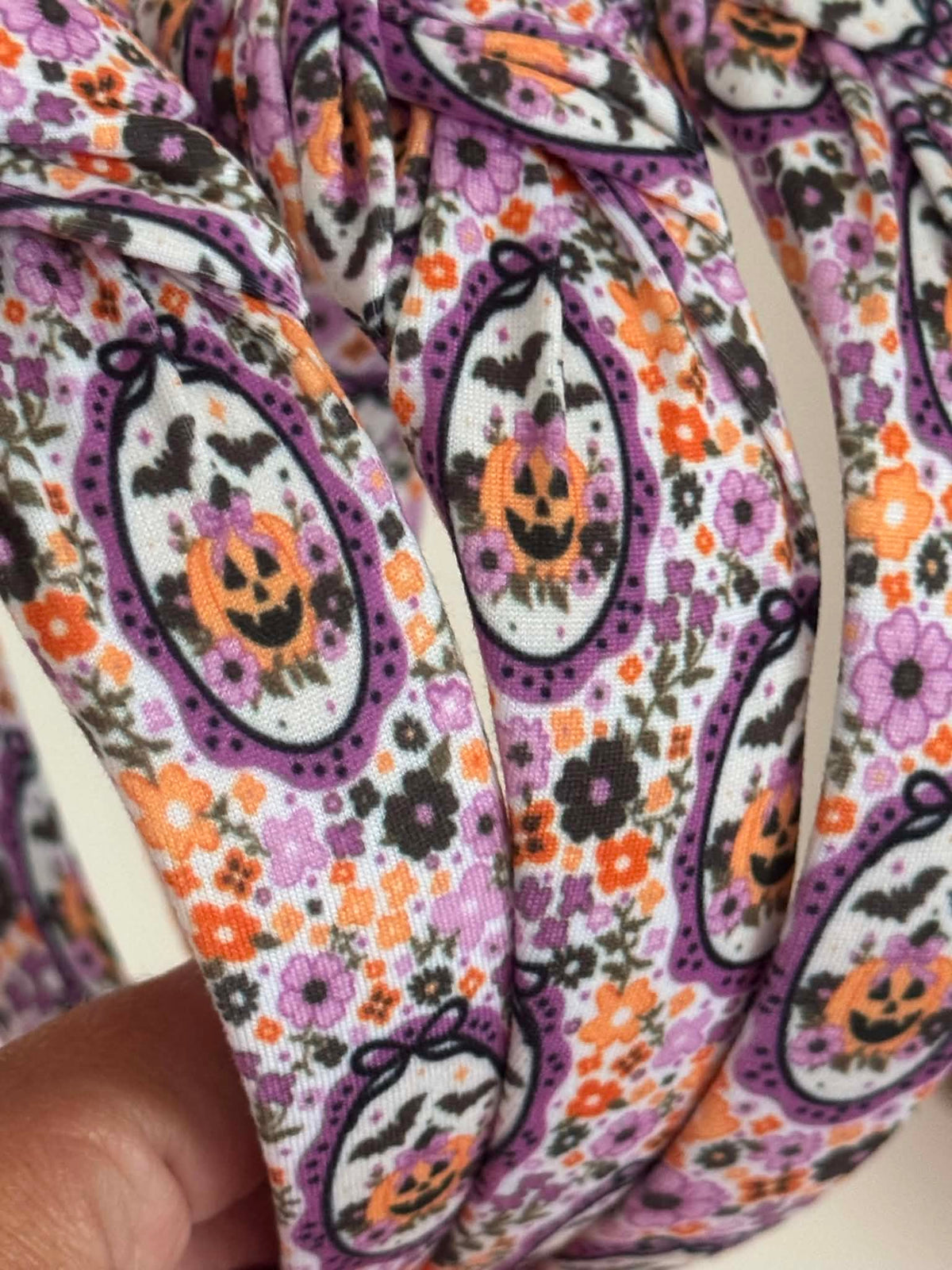 Purple Pumpkins Headband, Halloween