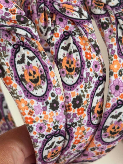 Purple Pumpkins Headband, Halloween