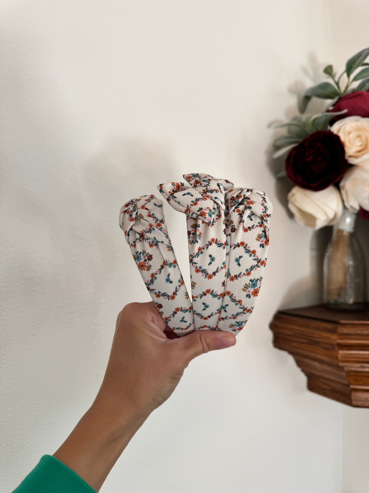 Fall Floral Top Knot Headband