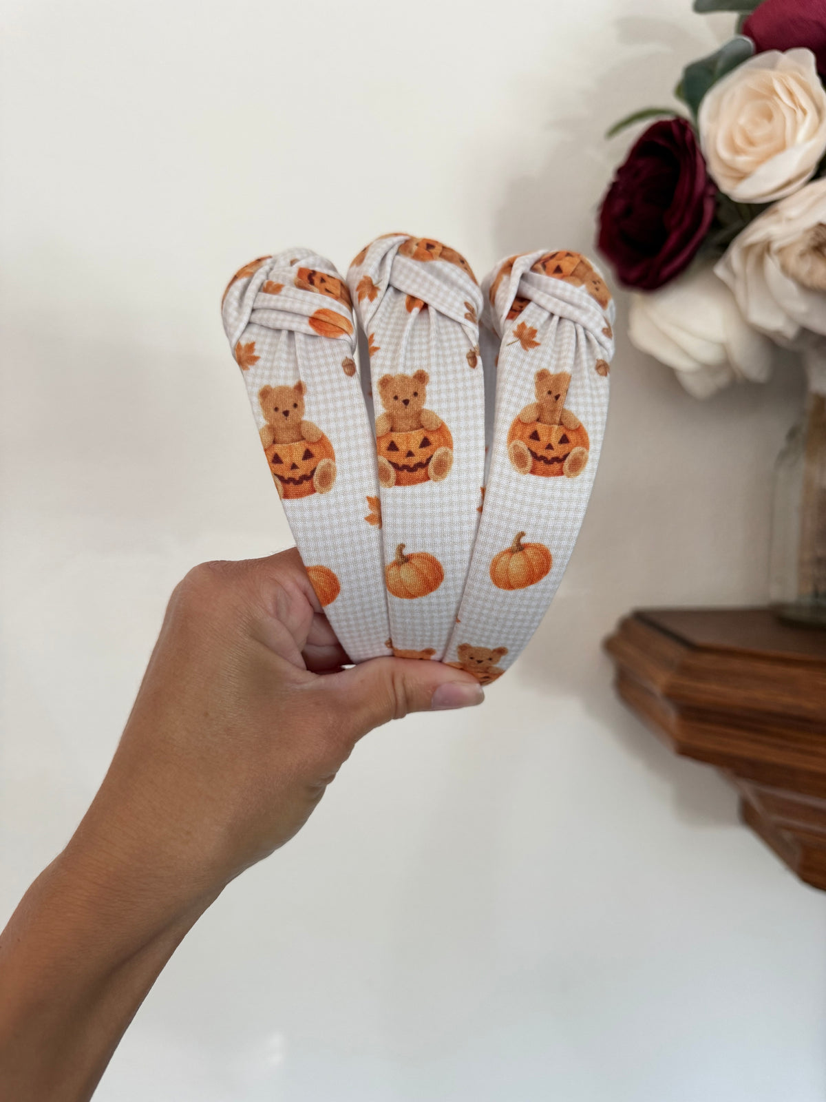 Halloween Teddy Bear Top Knot