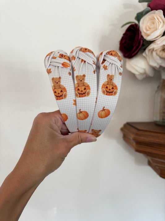 Halloween Teddy Bear Top Knot