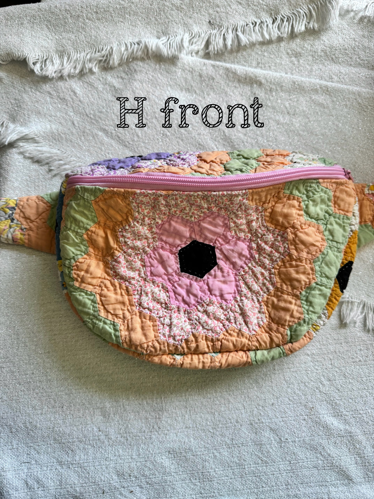 Handmade Vintage Repurposed Quilt Bum Bag