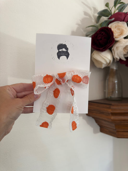 Pumpkin Lace Bow