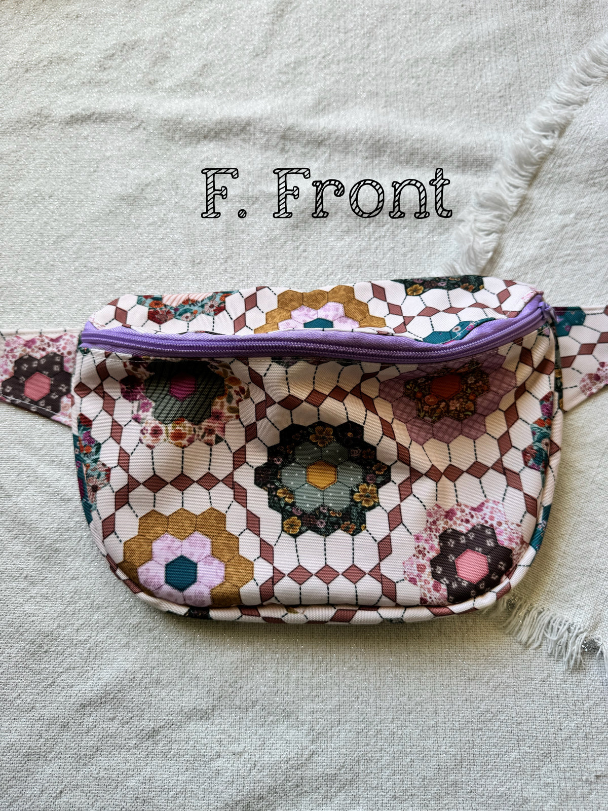 Handmade FAUX Quilt Bum Bag-Waterproof Canvas