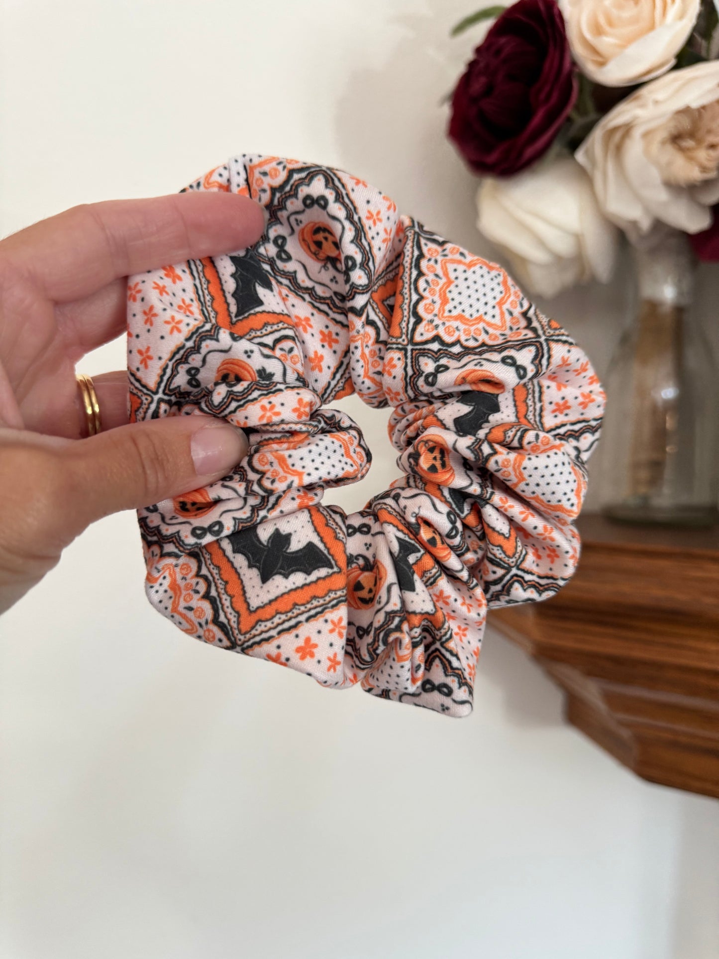 Halloween Patchwork Scrunchie