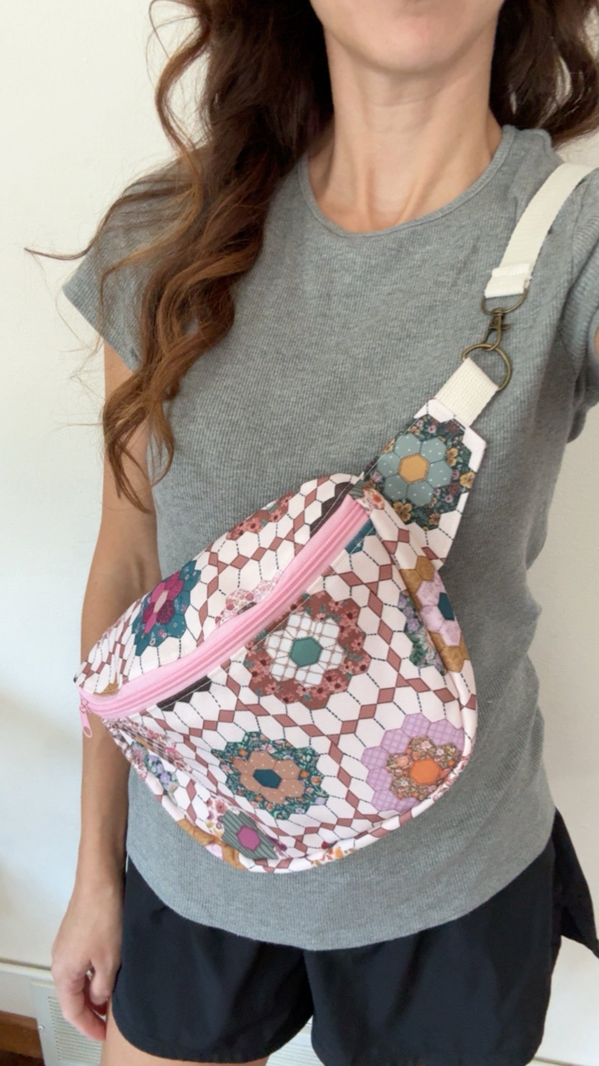 Handmade FAUX Quilt Bum Bag-Waterproof Canvas