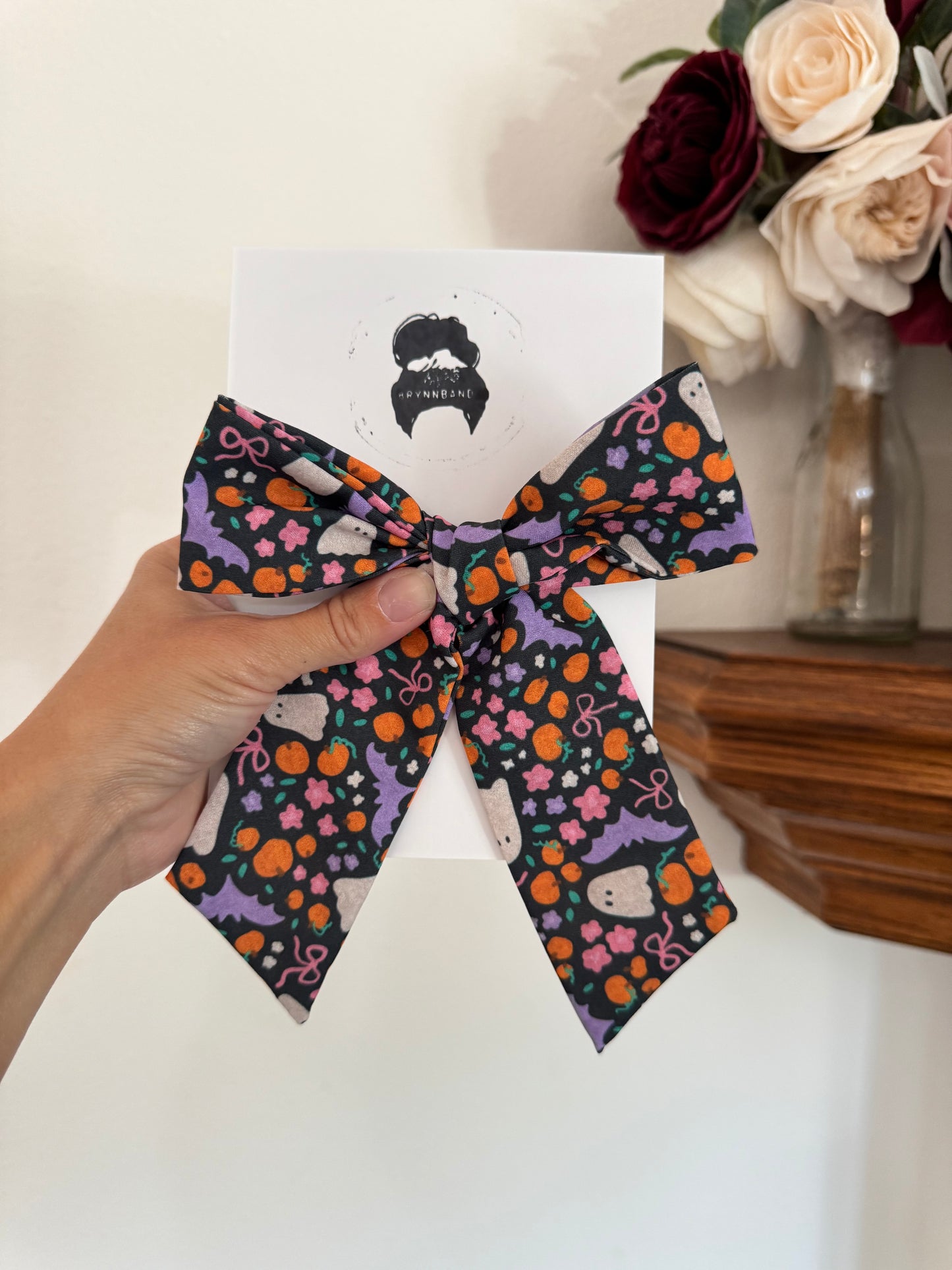 Bats & Pink Bows Floppy Bow